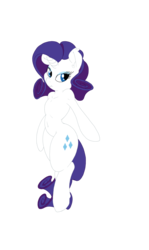 Size: 1243x2086 | Tagged: safe, artist:dfectivedvice, artist:jubileeglider, rarity, pony, unicorn, semi-anthro, g4, arm hooves, belly, bipedal, female, horn, simple background, solo, transparent background