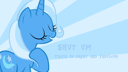 Size: 3440x1935 | Tagged: safe, artist:sighoovestrong, trixie, pony, unicorn, g4, female, mare, solo, wallpaper