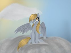 Size: 1024x768 | Tagged: safe, artist:hailivvybear, derpy hooves, pegasus, pony, g4, female, mare, solo