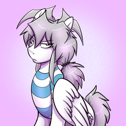 Size: 720x720 | Tagged: safe, artist:deyogee, pony, clothes, looking at you, ponified, ponytail, pun, solo, yami bakura, yu-gi-oh!