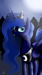 Size: 538x960 | Tagged: safe, artist:shafeles, princess luna, g4, female, looking at you, smiling, solo