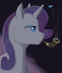 Size: 1680x1977 | Tagged: safe, artist:hypno, rarity, g4, female, pipe, smoking, solo