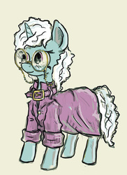 Size: 536x735 | Tagged: safe, artist:agm, trixie, pony, unicorn, g4, alternate hairstyle, clothes, female, glasses, mare, older, simple background, solo