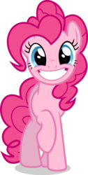 Size: 6000x11926 | Tagged: safe, artist:luckreza8, pinkie pie, g4, the mane attraction, .svg available, absurd resolution, cute, diapinkes, female, grin, looking at you, raised hoof, simple background, smiling, solo, transparent background, vector