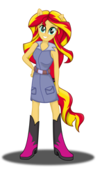 Size: 2216x3761 | Tagged: safe, artist:deannaphantom13, sunset shimmer, equestria girls, g4, female, high res, ponied up, solo