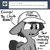 Size: 726x726 | Tagged: safe, artist:tjpones, oc, oc only, oc:sporty mcsportshorse, pony, ask, baseball cap, grayscale, hat, monochrome, rivalry, solo, sports, that pony sure does love sports, tumblr, wow