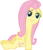 Size: 7000x8200 | Tagged: safe, artist:tardifice, edit, vector edit, fluttershy, g4, tanks for the memories, absurd resolution, bedroom eyes, female, full body, implied rainbow dash, offscreen character, photoshop, simple background, sitting, smiling, solo, transparent background, vector