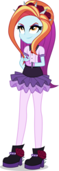 Size: 1521x4428 | Tagged: safe, artist:xebck, sassy saddles, equestria girls, g4, alternate universe, badass, bracelet, clothes, equestria girls-ified, female, fingerless gloves, gloves, high res, simple background, solo, spikes, transparent background, vector