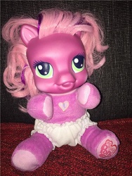 Size: 576x768 | Tagged: source needed, useless source url, safe, cheerilee (g3), newborn cuties, g3.75, hasbro, irl, palindrome get, photo, plushie, so soft, starry eyes, toy, wingding eyes