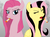 Size: 1054x780 | Tagged: safe, artist:bibliodragon, fluttershy, pinkie pie, g4, cigarette, coughing, emoshy, pinkamena diane pie, simple background, smoking