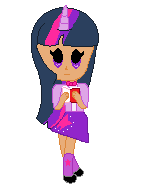 Size: 141x187 | Tagged: safe, artist:luc1g07ch1, twilight sparkle, human, g4, bonnie sparkle, chibi, dark skin, female, five nights at freddy's, five nights at pinkie's, free to use, humanized, ms paint, pixel art, solo, twibon