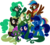 Size: 1127x1024 | Tagged: safe, artist:crunchnugget, applejack, fluttershy, pinkie pie, rainbow dash, rarity, spike, twilight sparkle, pony, g4, eipeik nip, ekips, elkraps thgiliwt, group photo, group shot, hsad wobniar, inverted, inverted colors, kcajelppa, mane seven, mane six, mane six opening poses, simple background, transparent background, what has science done, yhsrettulf (not the changeling), ytirar