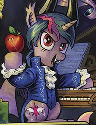 Size: 233x304 | Tagged: safe, idw, official comic, twilight sparkle, alicorn, bat pony, pony, g4, night of the living apples, spoiler:comic, spoiler:comic33, female, mare, outfit catalog, twibat, twilight sparkle (alicorn)