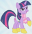 Size: 514x545 | Tagged: safe, screencap, twilight sparkle, pony, unicorn, g4, winter wrap up, boots, clothes, cropped, female, mare, outfit catalog, raised hoof, saddle, scarf, solo, sunburst background, unicorn twilight