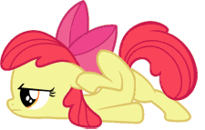 Size: 225x143 | Tagged: safe, apple bloom, g4, animated, crawling, female, scootie belle, solo