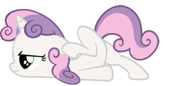 Size: 245x125 | Tagged: safe, sweetie belle, g4, animated, bored, crawling, female, scootie belle, solo