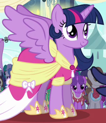 Size: 277x320 | Tagged: safe, screencap, twilight sparkle, alicorn, pony, g4, magical mystery cure, clothes, coronation dress, dress, female, mare, outfit catalog, twilight sparkle (alicorn)