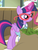 Size: 400x527 | Tagged: safe, screencap, twilight sparkle, alicorn, pony, g4, my little pony: friendship is magic, three's a crowd, clothes, female, glasses, magic, mare, outfit catalog, solo, telekinesis, twilight sparkle (alicorn), waiter, waitress twilight sparkle