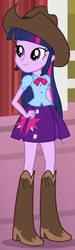 Size: 153x511 | Tagged: safe, screencap, twilight sparkle, equestria girls, g4, my little pony equestria girls: rainbow rocks, shake your tail, boots, clothes, cowboy boots, cowboy hat, cowgirl, cowgirl outfit, cropped, female, hat, high heel boots, outfit catalog, shirt, shoes, skirt, solo, stetson, twilight sparkle (alicorn)