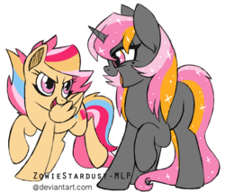 Size: 1024x876 | Tagged: safe, artist:zowiestardust-mlp, oc, oc only, oc:allsort, oc:sherbert skyes