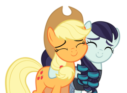 Size: 5120x3738 | Tagged: safe, artist:chrisps2, applejack, coloratura, g4, the mane attraction, absurd resolution, rara, simple background, transparent background, vector