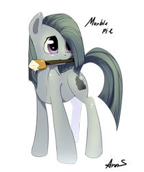 Size: 1024x1218 | Tagged: safe, artist:annashamster, marble pie, g4, batter, female, food, solo, spoon
