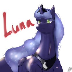 Size: 1200x1200 | Tagged: safe, artist:sobba, princess luna, g4, female, solo