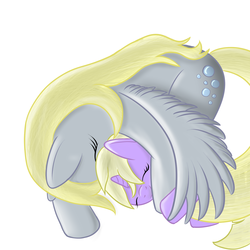 Size: 2000x2000 | Tagged: safe, artist:livingdeadjkr, derpy hooves, dinky hooves, pegasus, pony, g4, cute, derpabetes, dinkabetes, equestria's best mother, female, mare, mother and daughter, simple background, smiling, snuggling