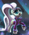 Size: 2193x2602 | Tagged: safe, artist:dawnfire, coloratura, earth pony, pony, g4, my little pony: friendship is magic, the mane attraction, abstract background, clothes, colored pupils, countess coloratura, female, high res, mare, open mouth, raised hoof, smiling, solo, veil