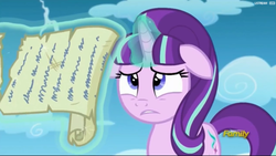 Size: 1897x1071 | Tagged: safe, screencap, starlight glimmer, g4, the cutie re-mark, discovery family logo, s5 starlight, scroll