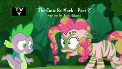 Size: 1920x1080 | Tagged: safe, screencap, pinkie pie, spike, g4, the cutie re-mark, alternate timeline, chrysalis resistance timeline, discovery family logo, josh haber, mud