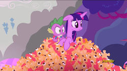 Size: 1920x1080 | Tagged: safe, screencap, spike, twilight sparkle, alicorn, pony, g4, the cutie re-mark, chaotic timeline, female, mare, twilight sparkle (alicorn)