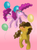 Size: 566x775 | Tagged: safe, artist:princessofcoffee, cheese sandwich, pinkie pie, g4, balloon