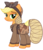 Size: 2600x3000 | Tagged: safe, artist:cheezedoodle96, applejack, earth pony, pony, g4, the cutie re-mark, .svg available, alternate timeline, applecalypsejack, apron, bandana, camouflage, clothes, crystal war timeline, female, frown, hairnet, high res, jumpsuit, looking at you, looking back, mare, sad, simple background, solo, svg, transparent background, vector