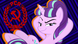 Size: 1280x720 | Tagged: safe, artist:breezyblueyt, starlight glimmer, g4, the cutie re-mark, communism, s5 starlight, smug, smuglight glimmer, stalin glimmer, vector, welcome home twilight