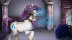 Size: 2560x1440 | Tagged: safe, artist:missantura, rarity, pony, g4, female, solo