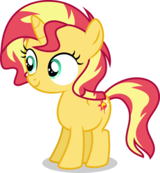 Size: 4616x5000 | Tagged: safe, artist:xebck, sunset shimmer, pony, unicorn, g4, absurd resolution, backwards cutie mark, cute, daaaaaaaaaaaw, female, filly, filly sunset shimmer, hnnng, shimmerbetes, simple background, solo, transparent background, vector, weapons-grade cute, younger
