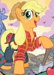 Size: 1255x1726 | Tagged: safe, idw, applejack, g4, spoiler:comic, applejack bunyan, clothes, costume, female, outfit catalog, paul bunyan, solo