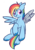 Size: 500x714 | Tagged: safe, artist:lulubell, rainbow dash, g4, the cutie re-mark, alternate hairstyle, alternate universe, apocalypse dash, crystal war timeline, female, prosthetic limb, scar, simple background, solo, torn ear, transparent background