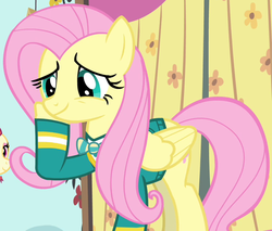 Size: 715x610 | Tagged: safe, screencap, fluttershy, torch song, pony, filli vanilli, g4, outfit catalog, ponytones outfit