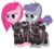 Size: 3300x3000 | Tagged: safe, artist:cheezedoodle96, maud pie, pinkie pie, earth pony, pony, g4, the cutie re-mark, .svg available, alternate hairstyle, alternate timeline, ammunition, angry, apinkalypse pie, apocalypse maud, armor, clothes, crystal war timeline, dirty, female, frown, glare, high res, injured, mare, pinkamena diane pie, rock, saddle bag, simple background, sisters, svg, transparent background, uniform, vector