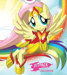Size: 649x721 | Tagged: safe, idw, fluttershy, g4, spoiler:comic, clothes, costume, female, outfit catalog, solo, superhero