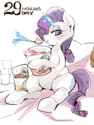 Size: 800x1066 | Tagged: safe, artist:wan, rarity, g4, female, food, ice cream, solo