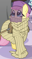 Size: 438x805 | Tagged: safe, idw, fluttershy, g4, spoiler:comic, clothes, costume, disguise, outfit catalog