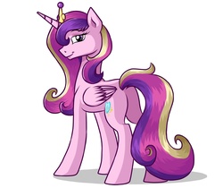 Size: 1240x1042 | Tagged: safe, artist:rubywave32, princess cadance, g4, female, simple background, solo, white background