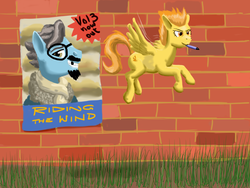 Size: 1600x1200 | Tagged: safe, artist:lemon-bitter-twist, spitfire, wind rider, pony, g4, female, marker, poster, solo