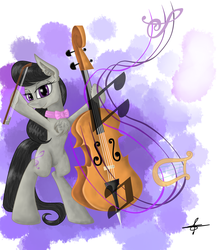 Size: 2600x3000 | Tagged: safe, artist:charlottelanoire, octavia melody, earth pony, pony, g4, cello, female, high res, musical instrument, solo