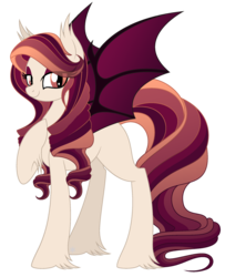 Size: 1811x2232 | Tagged: safe, artist:cayfie, oc, oc only, oc:autumn cast, bat pony, pony, bedroom eyes, solo