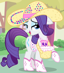 Size: 555x633 | Tagged: safe, screencap, rarity, pony, g4, my little pony: friendship is magic, simple ways, boots, clothes, female, hat, outfit catalog, solo