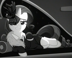 Size: 551x448 | Tagged: safe, screencap, rarity, pony, unicorn, g4, rarity investigates, clothes, costume, detective, draw me like one of your french girls, female, mare, noir, outfit catalog, solo, you know for kids